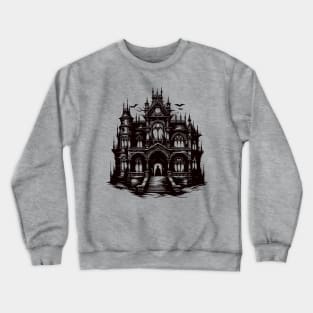 Haunted Gothic Cathedral - Dark Fantasy Church Artwork Crewneck Sweatshirt